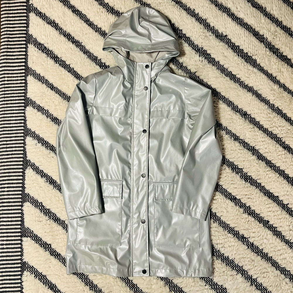 Next silver raincoat girls size 10